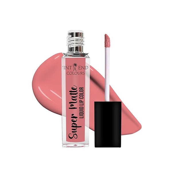 INTREND COLOURS SuperMatte NUDE Lip Gloss | Smooth | Waterproof | Matte Finish | Non-sticky | for Lip Plumping Gloss For Soft & Fresh looking Lips Enriched With Vitamin E, Jojoba Oil & Shea Butter